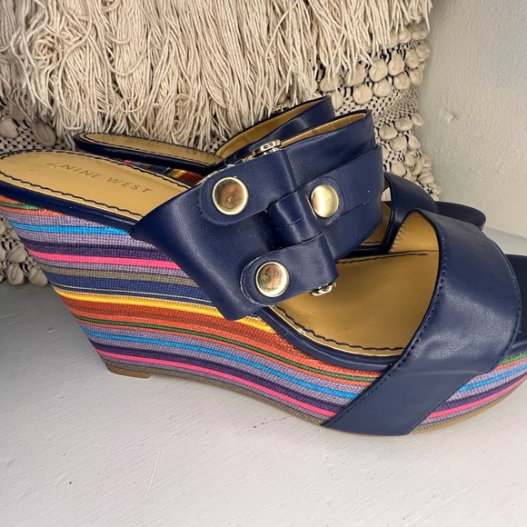 Vintage Nine West Rainbow Platform Heels - Picture 2 of 10
